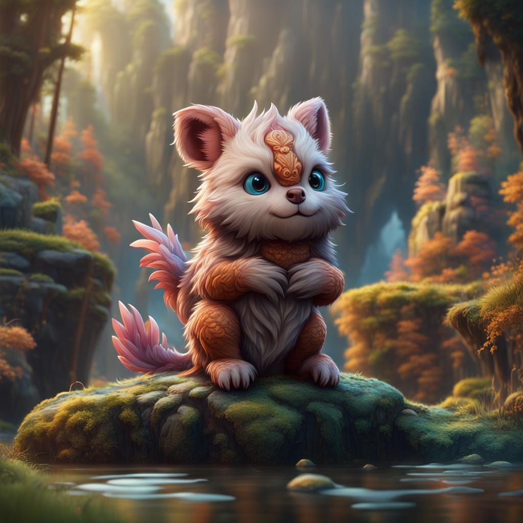 Fantastical Cute Animals in Detailed Digital Painting