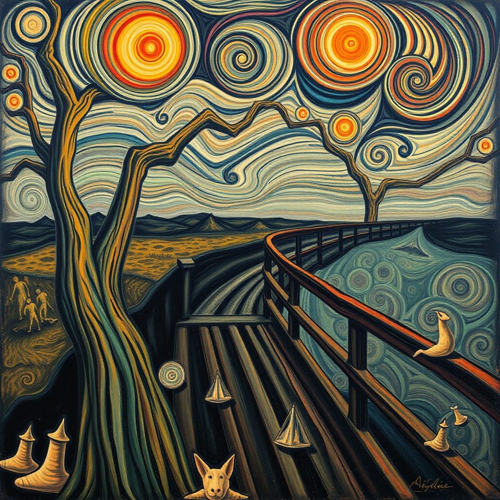 Ethereal Fusion of Expressionism and Surrealism