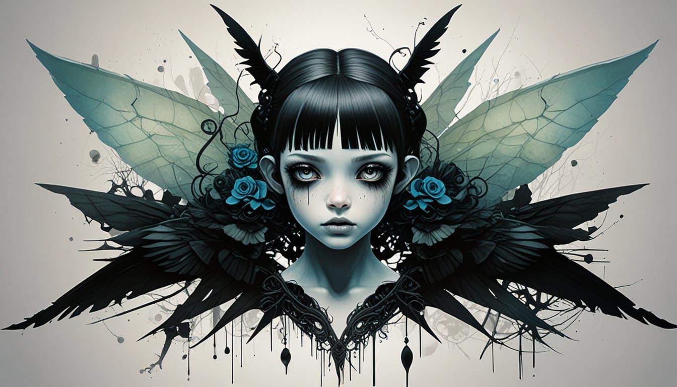 Whimsical Pixie in Flight, Soft Pastel Colors