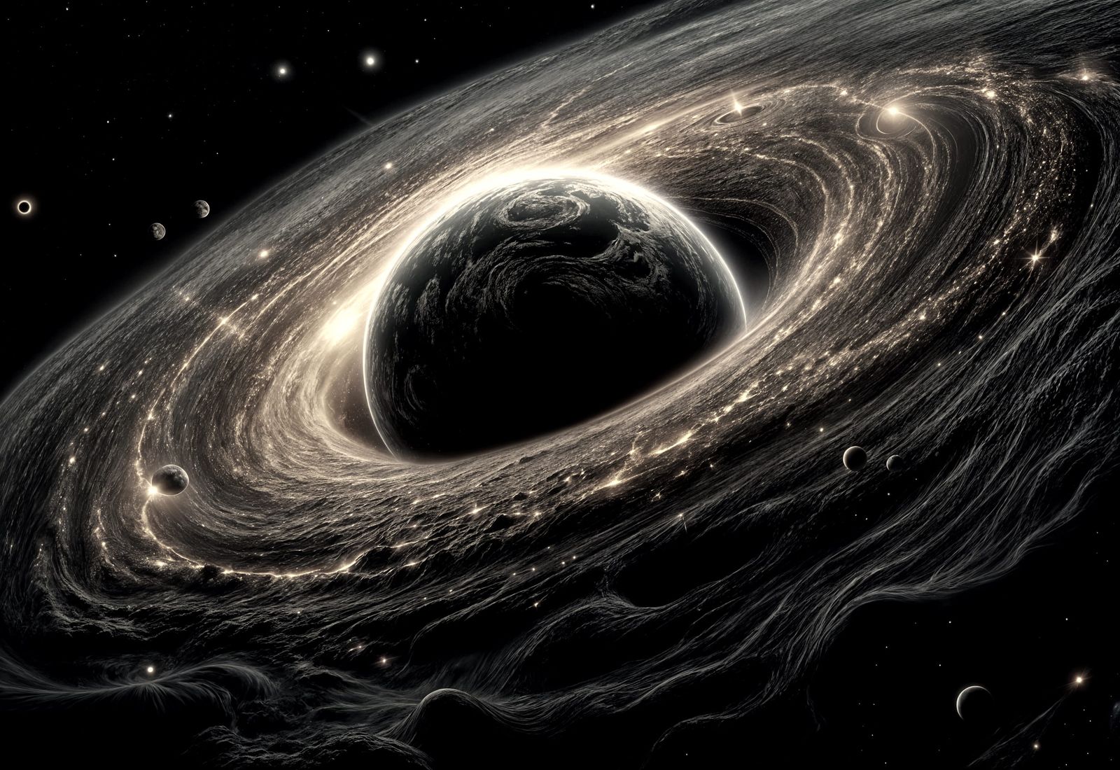 Earth-like Planet Pulled into a Black Hole