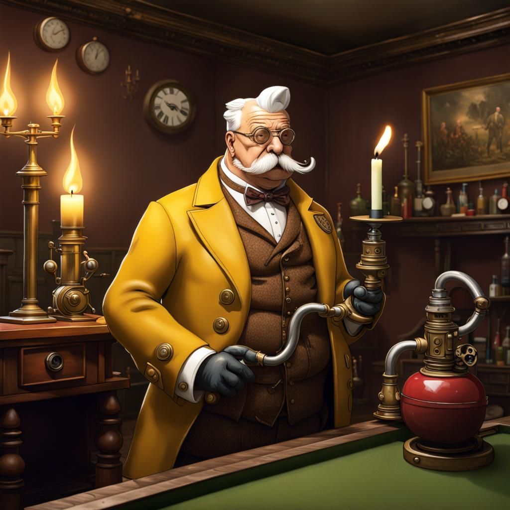 Colonel Mustard Steampunk in Billiards Room