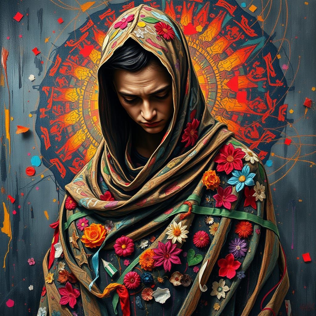 A Somber Figure Remembers the Fallen in a Neo-Expressionist ...