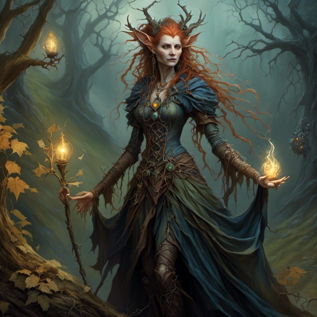 Detailed Celtic Banshee Fantasy Concept Art