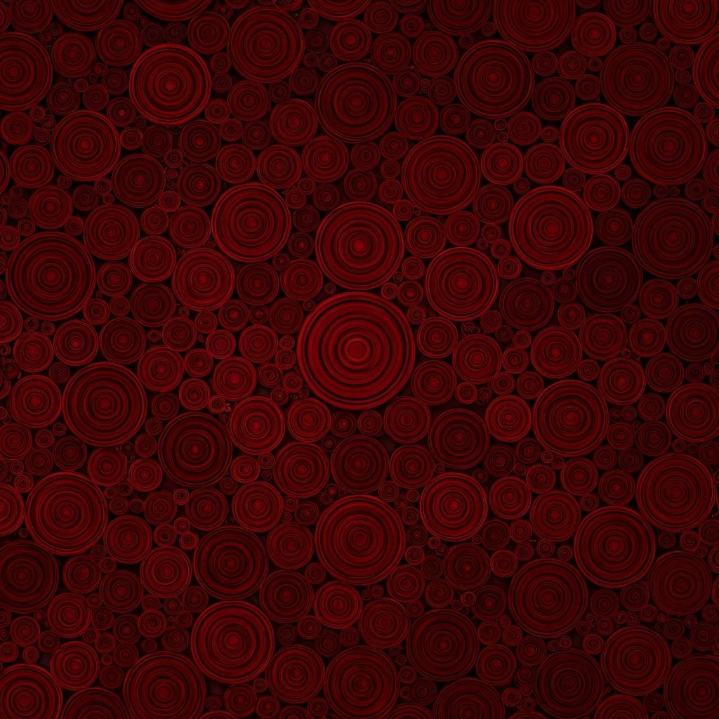 Intricate Dark Red Concentric Circles Pattern
