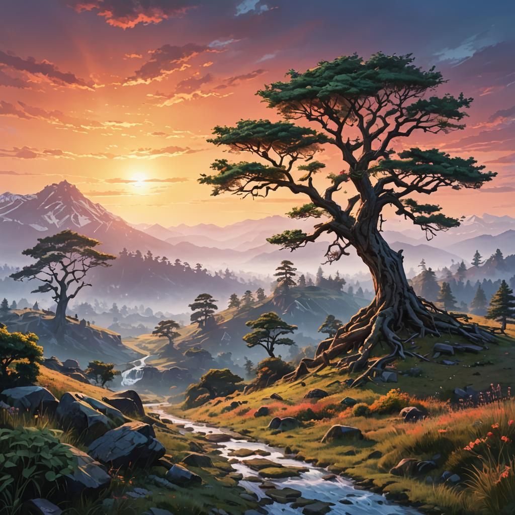 Simple Tree Generated by AI