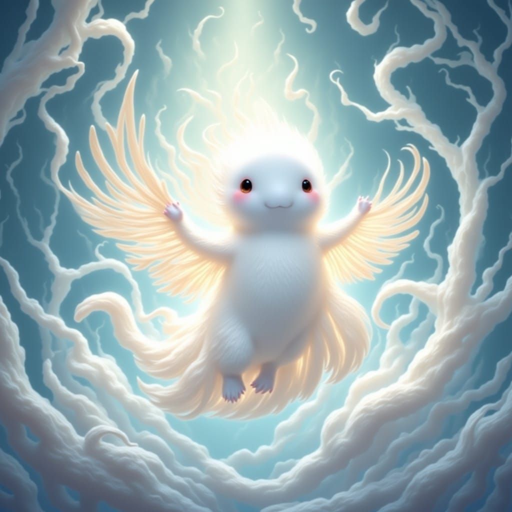 Ethereal White Ghost Avatar in Dreamlike Digital Art