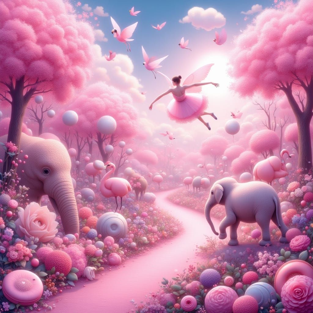 Pink Fantasy Parade in a Candyfloss Sky