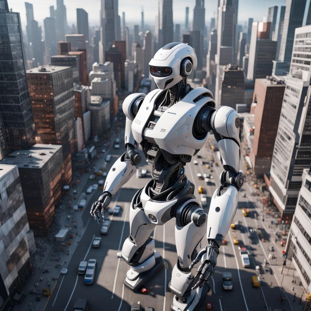 Hyperrealistic Robot City in 8K Resolution