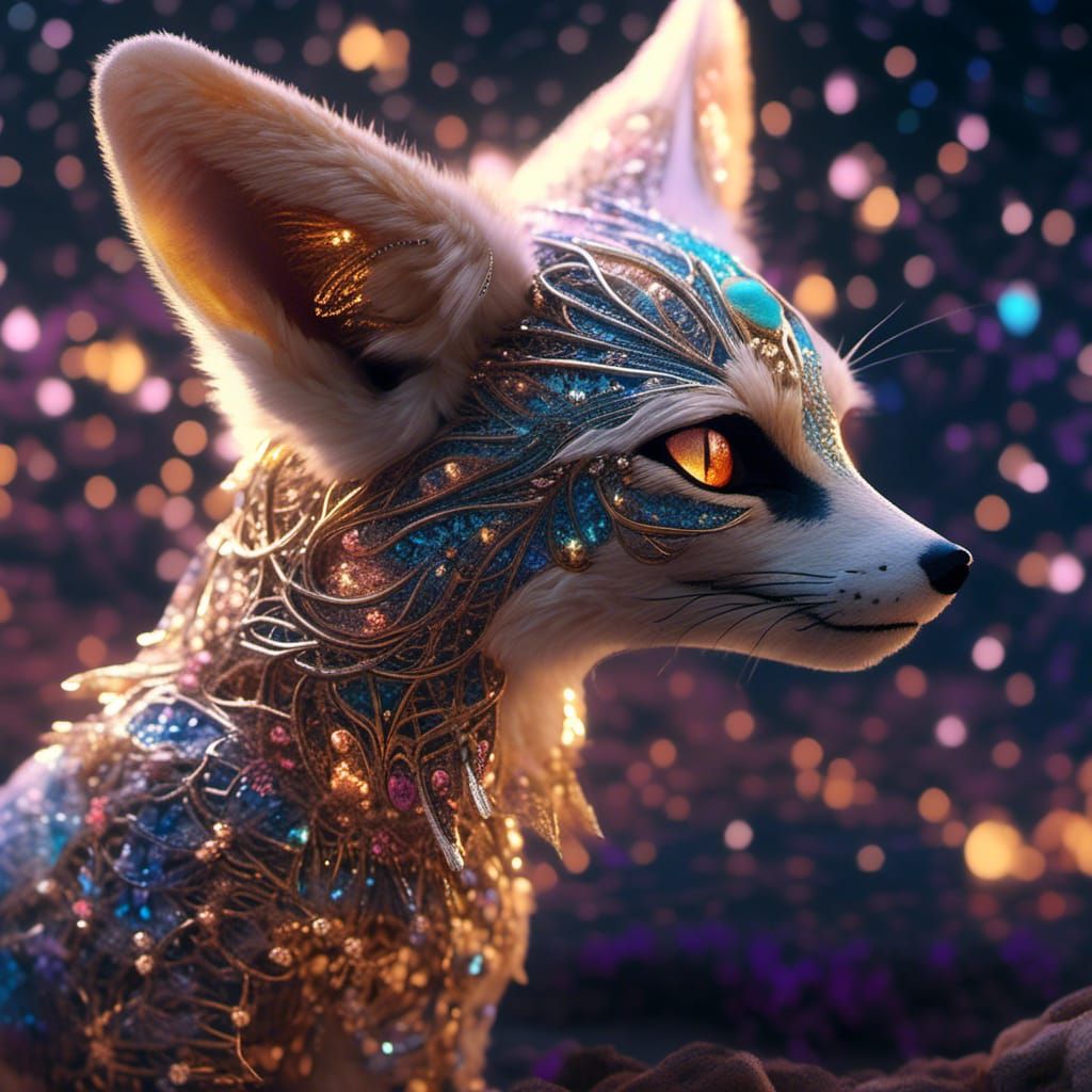 Epic Galaxy Fox Silhouette in Photorealistic CGI