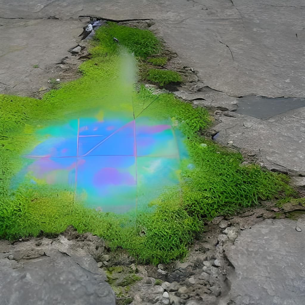 Holographic Girl with Sun in Cyberpunk City