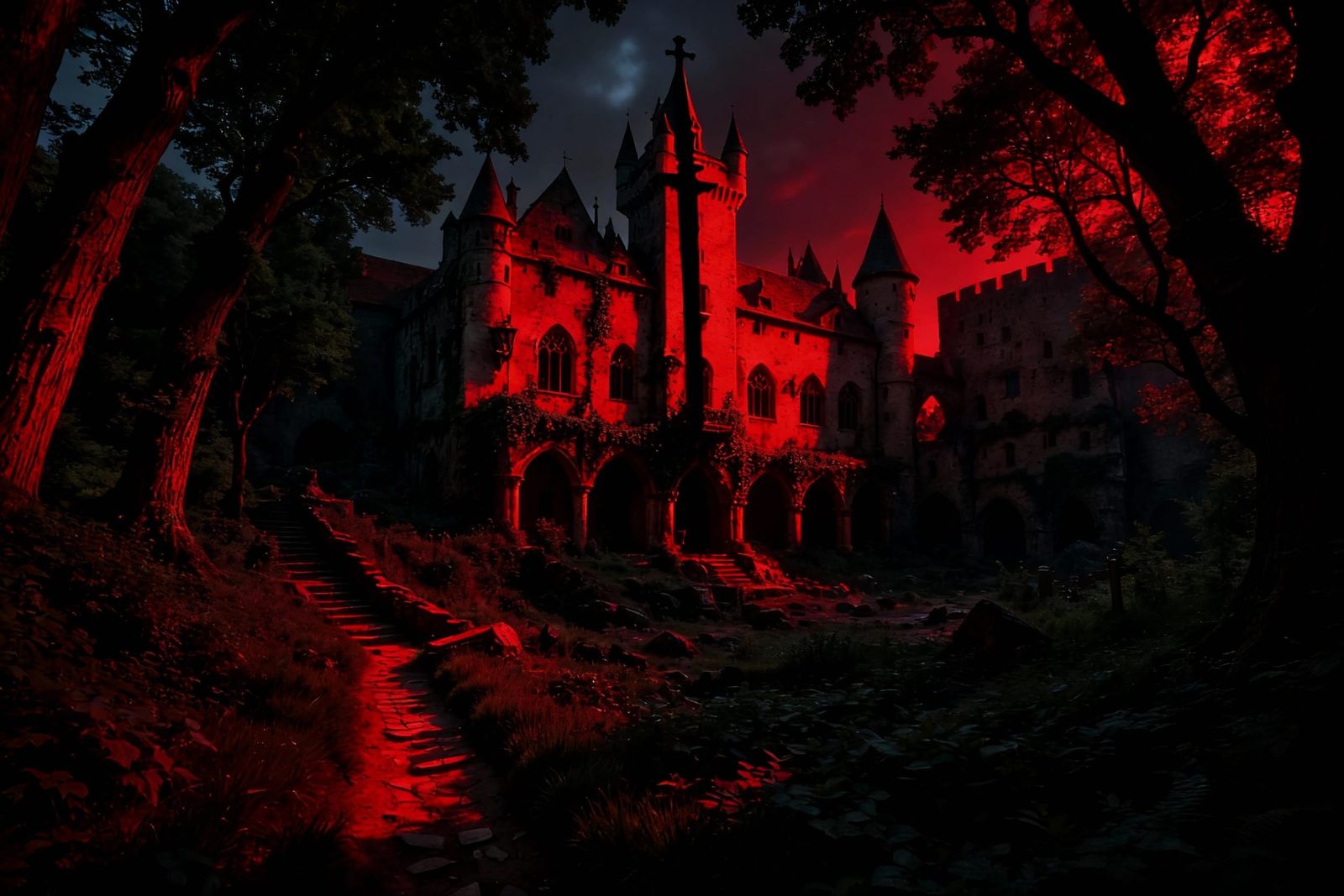 Realistic Photo of a Fiery Cityscape in RAW Format