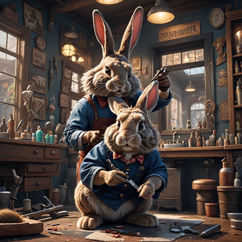 Bunny Barber: Detailed Matte Painting in Unreal Engine