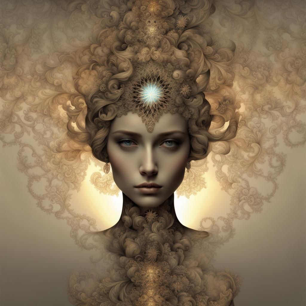 greek girl, deapdream, fractal art,  ,