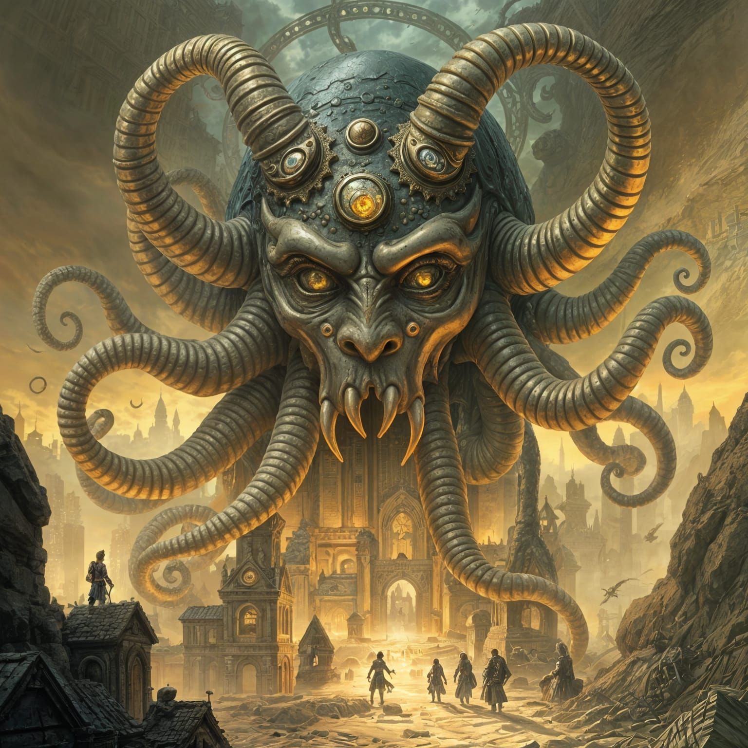 Surreal Tentacled Cityscape of Varamemnon