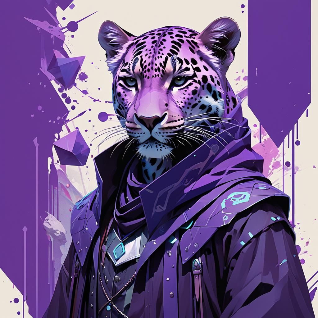 Final Fantasy Leopard Mage in Studio Ghibli Style