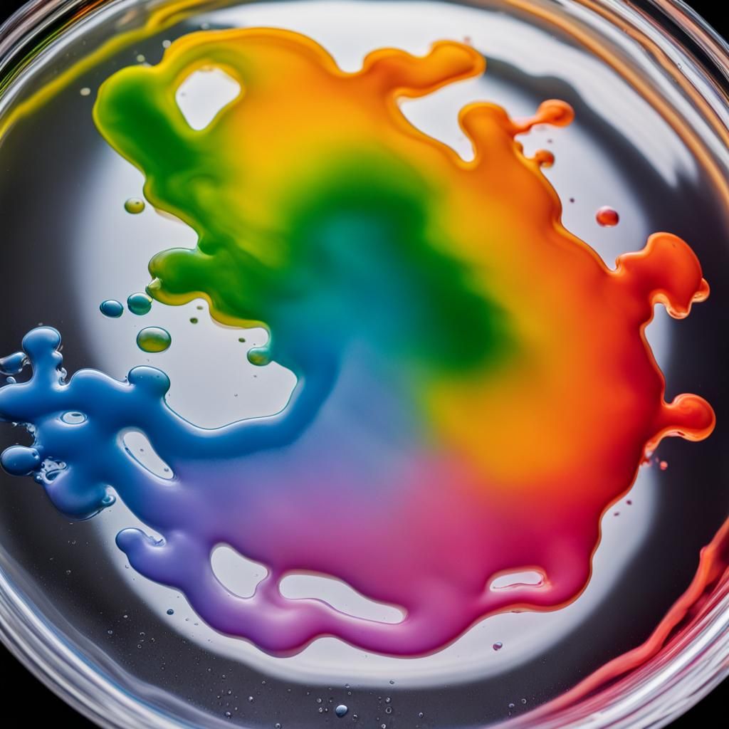 Rainbow Ink Hope Symbol: Photographic Water Art
