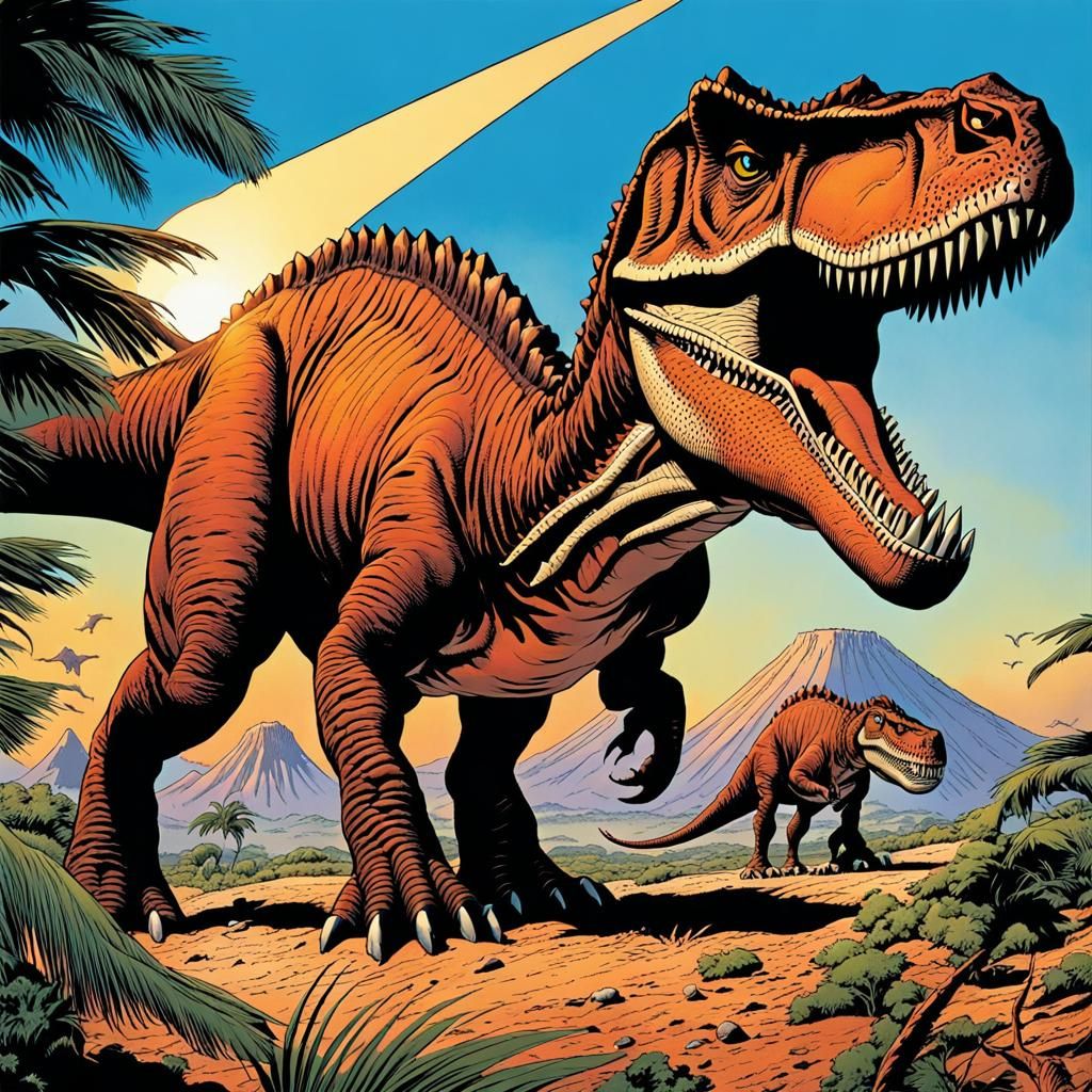 Dinosaur Extinction Event: Comet Strike, Comic Art Style