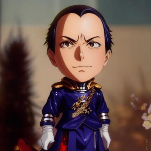 Chibi Napoleon Bonaparte in Anime Style