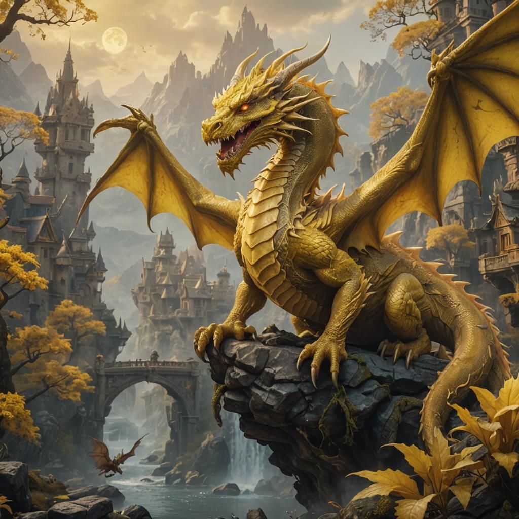 Yellow scaled dragon.