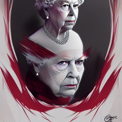 Sinister Portrait of Queen Elizabeth II
