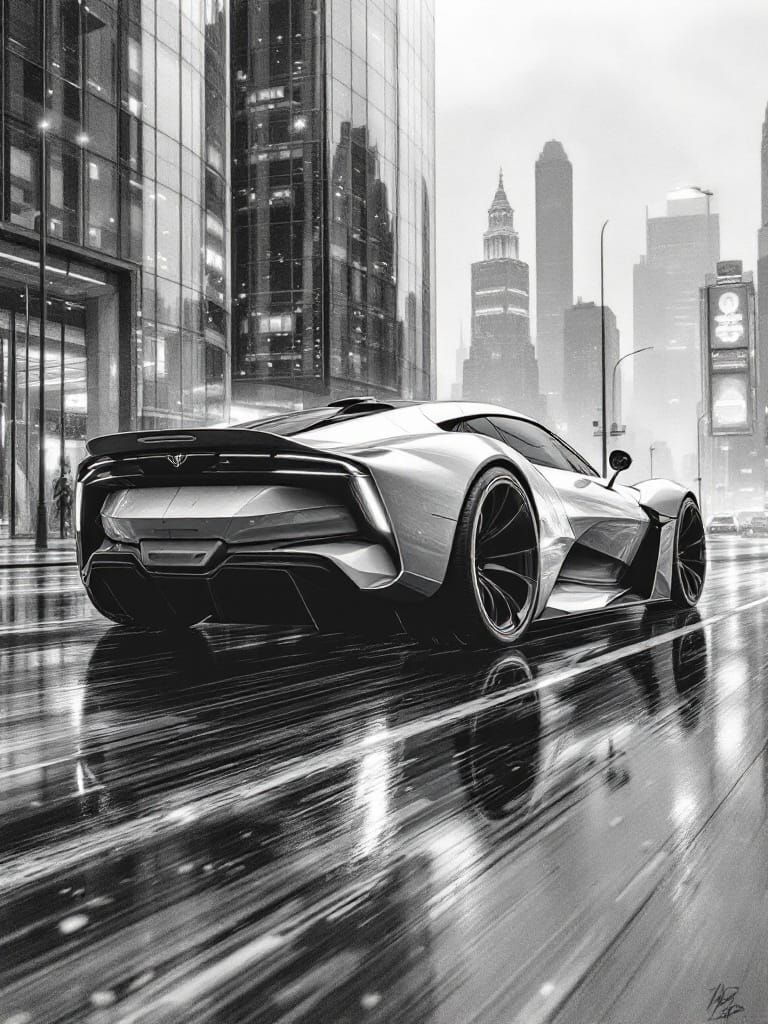 Masterful Futuristic Sports Car Portrait in Ultra-Realistic ...