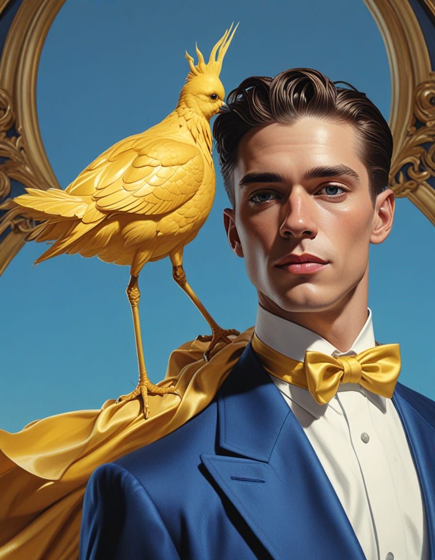 Retro Acrylic Figure in Socialist Realism Style