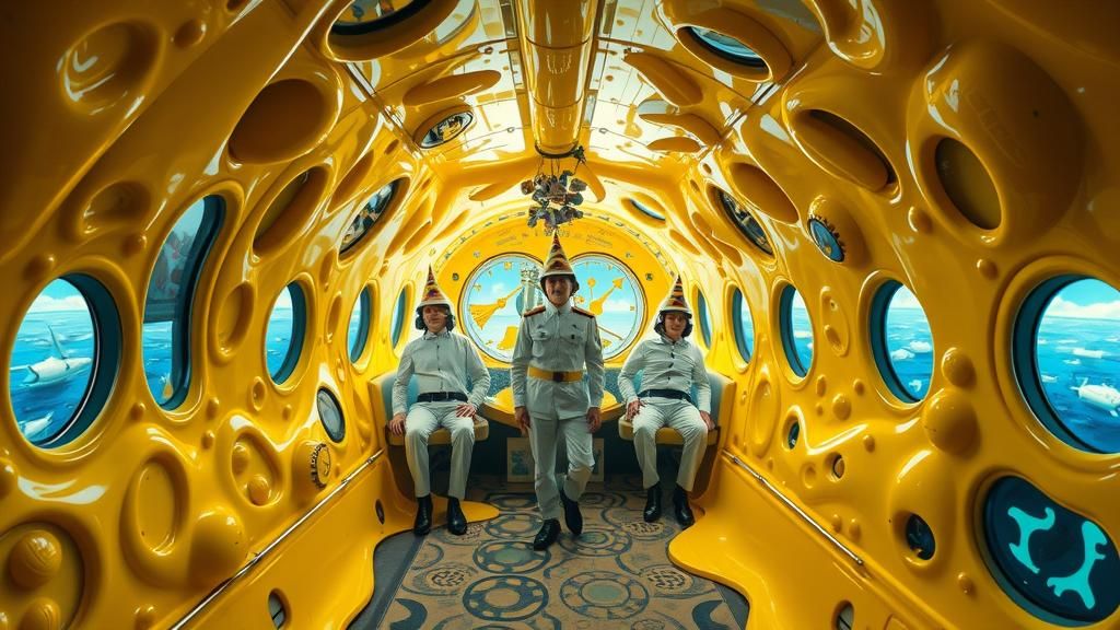 Surreal Yellow Submarine Dreamscape Interior