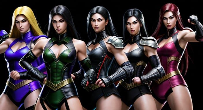 Epic Fantasy Female Warriors Unite in Hyper-Realistic Digita...
