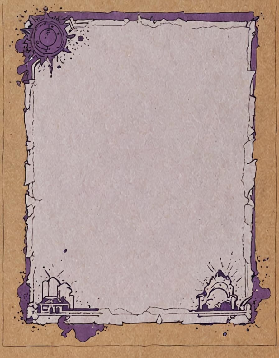 Detailed Blank Paper with Indian Symbolism, Anime Style