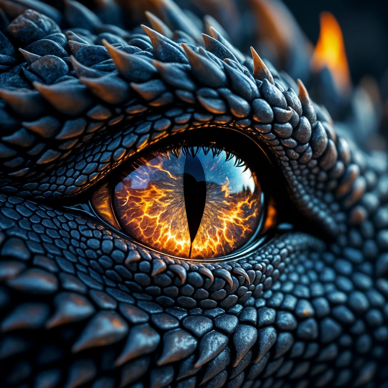 Dragon's Eye Reflecting Galaxy of Flames