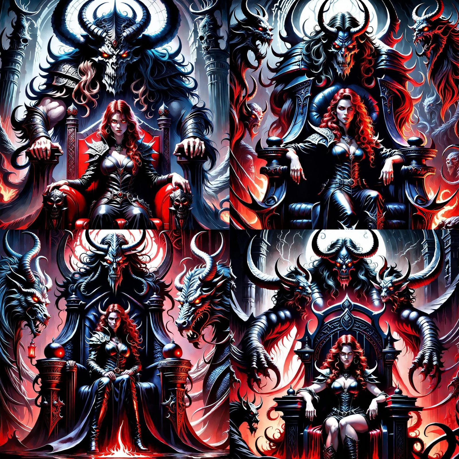 Demon Queen of the Underdark in Dark Fantasy Style