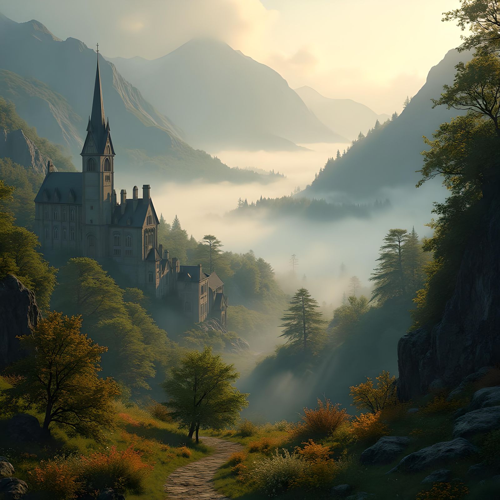 Scottish Highlands in Hyperrealistic Digital Art Style