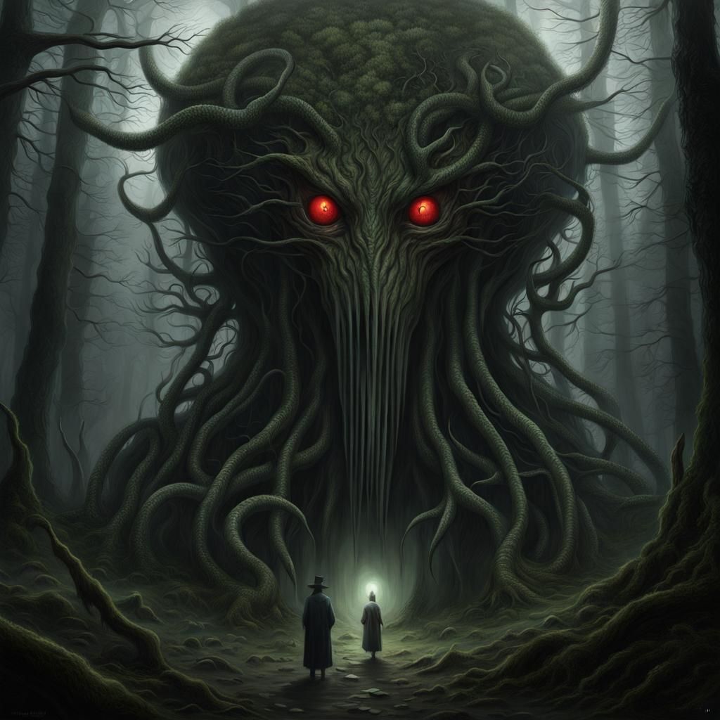 Eldritch Horror Forest in Dark Fantasy Style