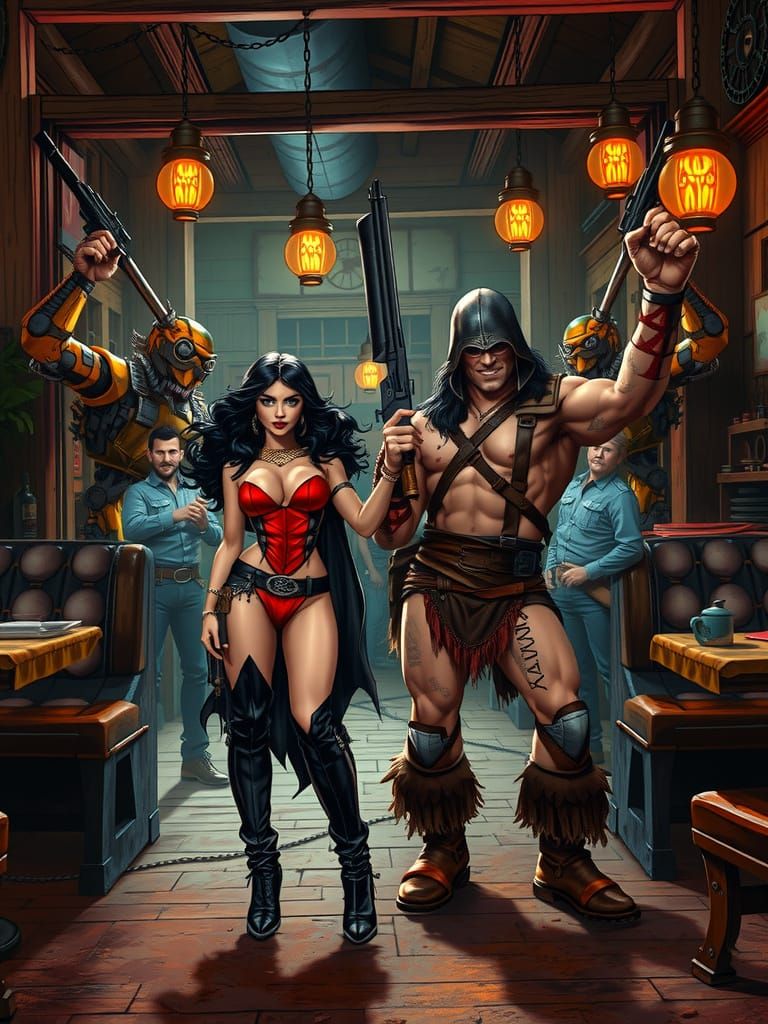 Vampirella and Conan the Barbarian