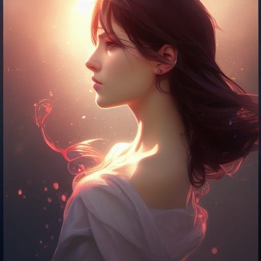 Beautiful Love: Hyperdetailed Portrait in Triadic Colors