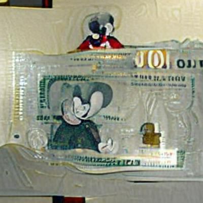 Mickey Mouse on a $100 Bill