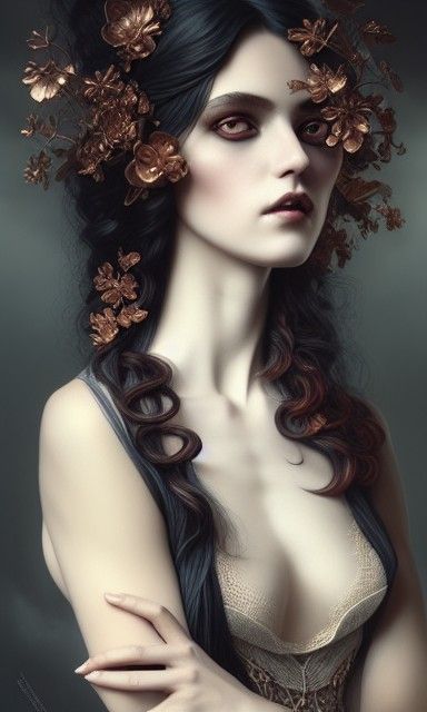 Carmilla: Gothic Romance Portrait in Soft Colors