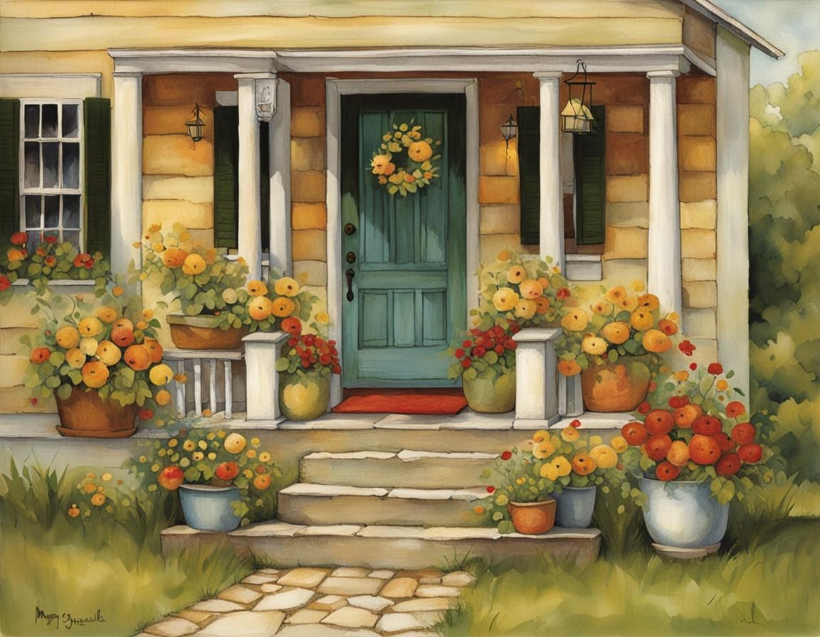 Charming House Entrance in Storybook Style