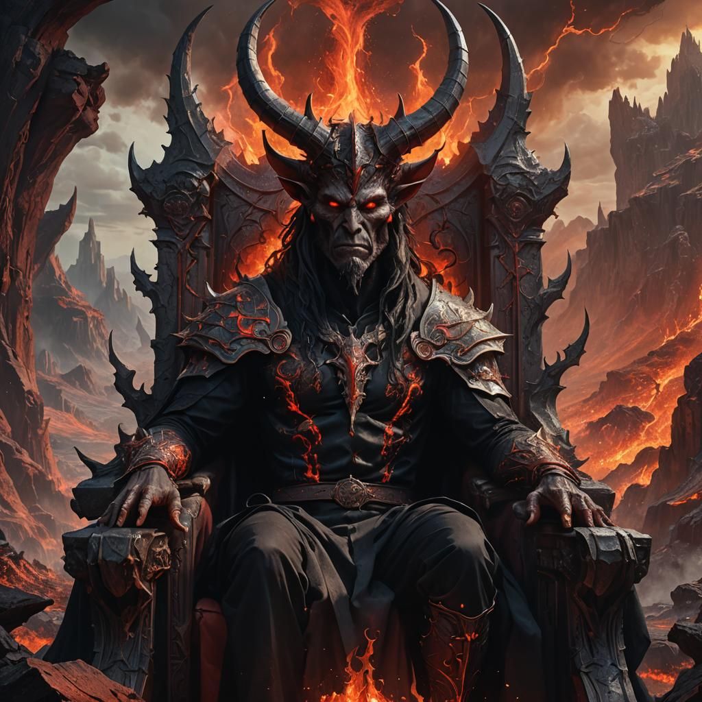 Demonic Lord Portrait in Dark Fantasy Style