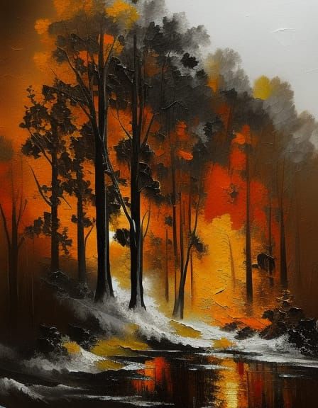 Baroque Village Church in Monochrome Graffiti Style