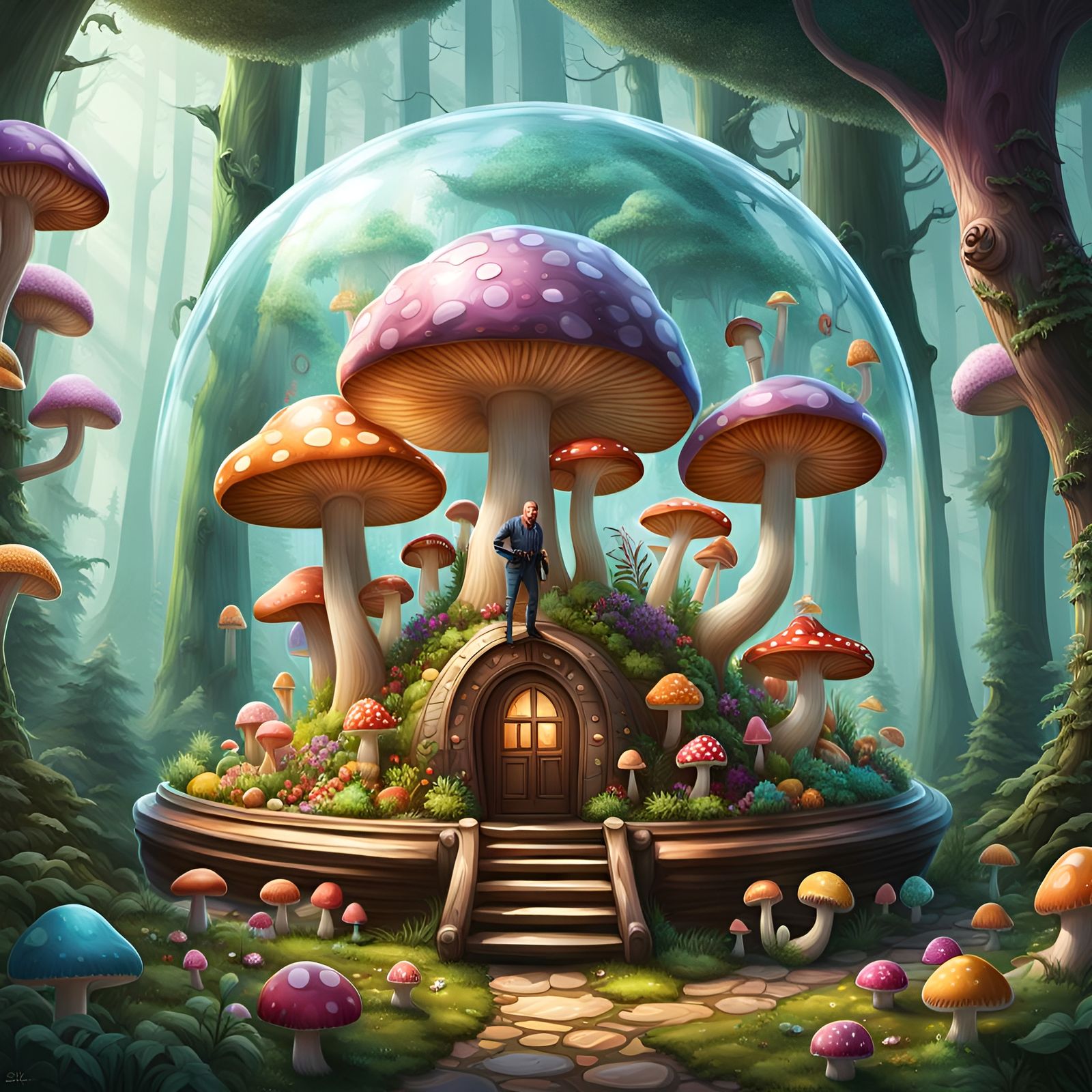 Vin Diesel in a Candy Art Forest Dome