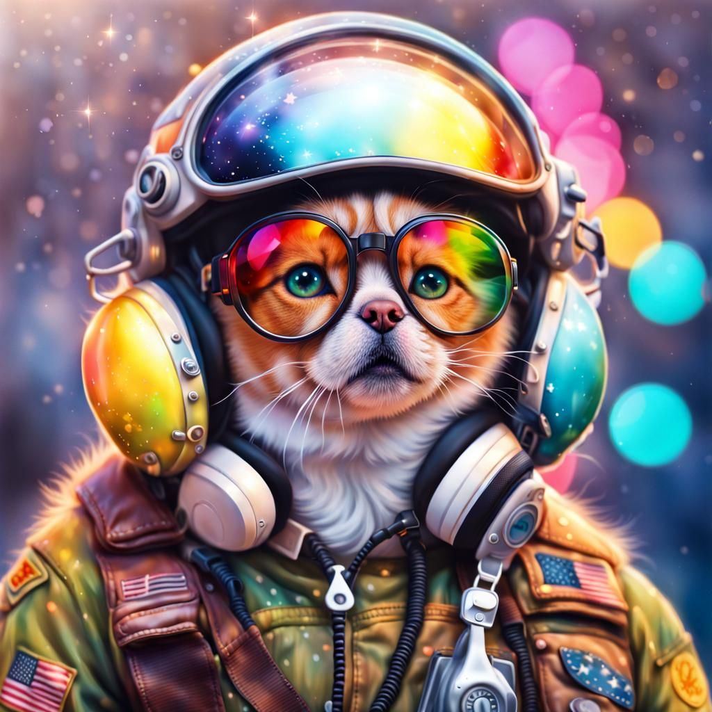 Emotional Support Pilot in Solarpunk Style