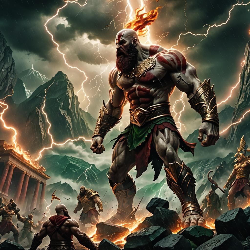Kratos vs Zeus: Battle on Mount Olympus