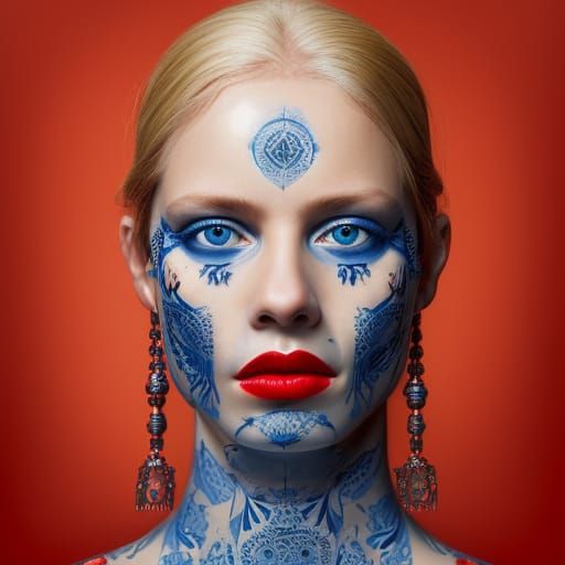 The Girl with the Delft Blue Tattoo