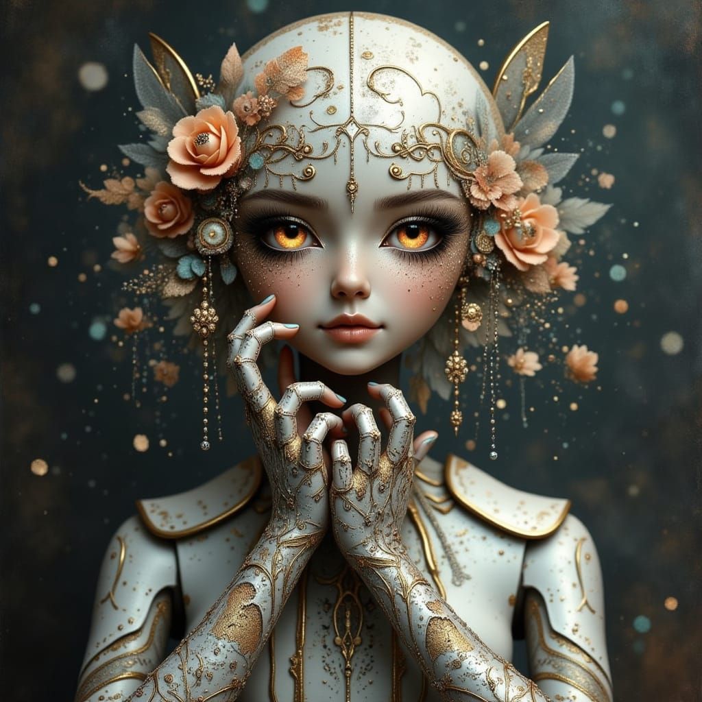 Nymph Cyborg Robot in Anime Style