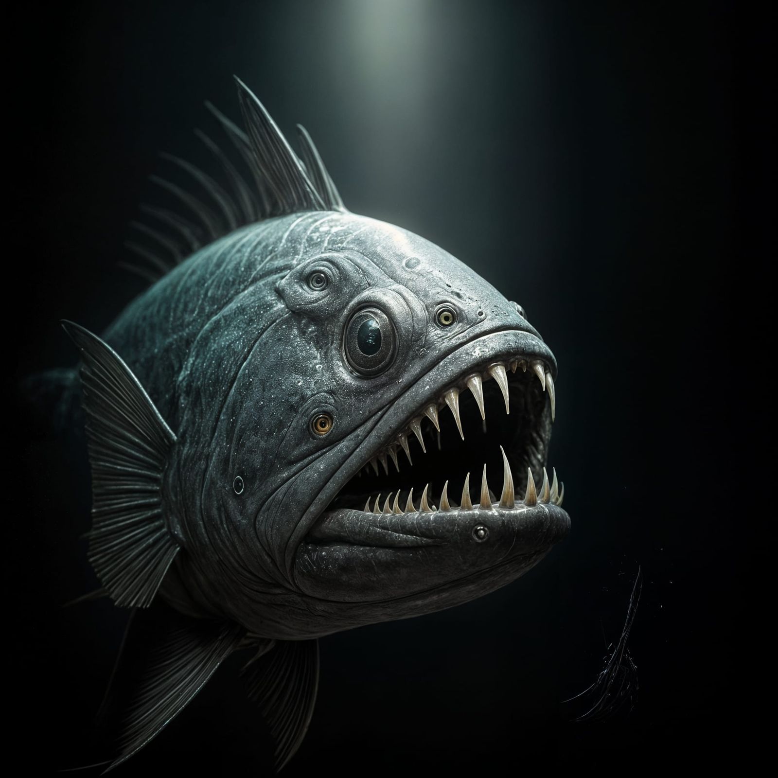 Deep-Sea Fangtooth Fish in Dramatic Light