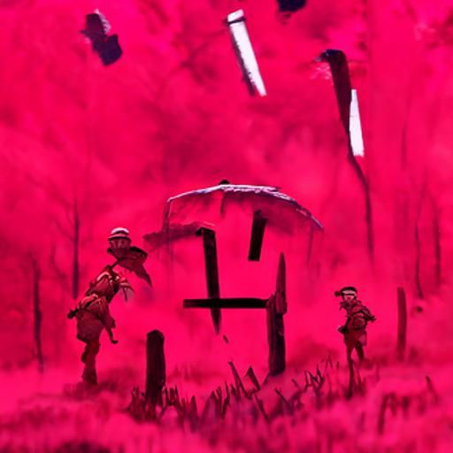 WWI Trenches: Sinister Scene in Rutkowski Style