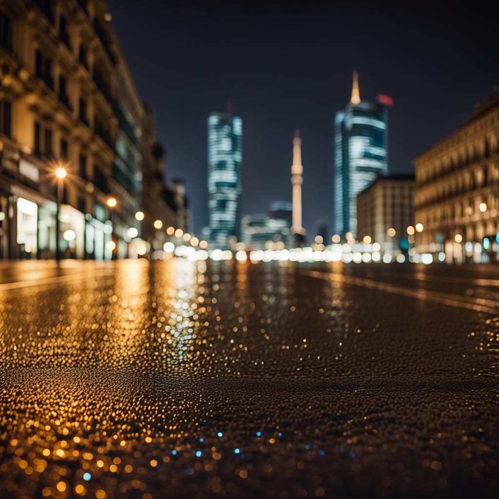 Milan Night Skyline: High-Resolution Cityscape Photography
