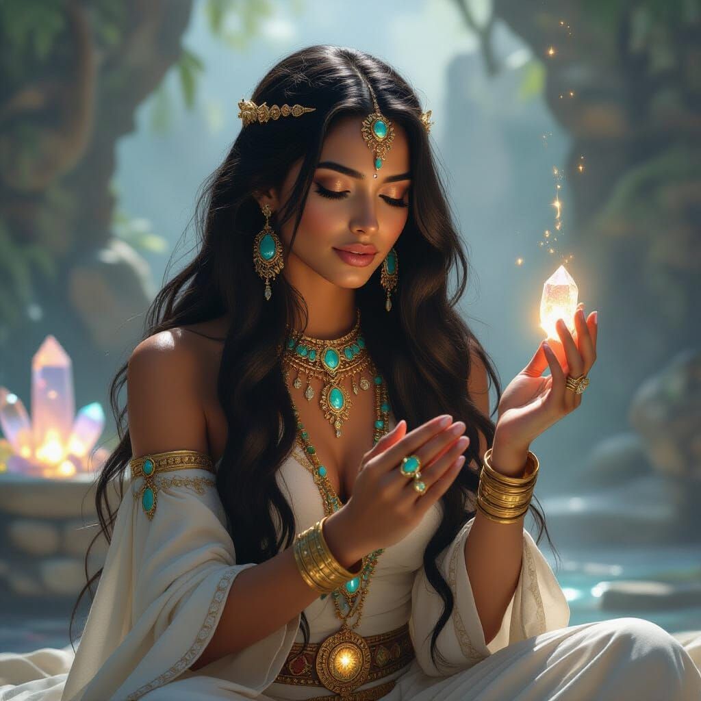 Atlantean Priestess Healing in Ancient Atlantis