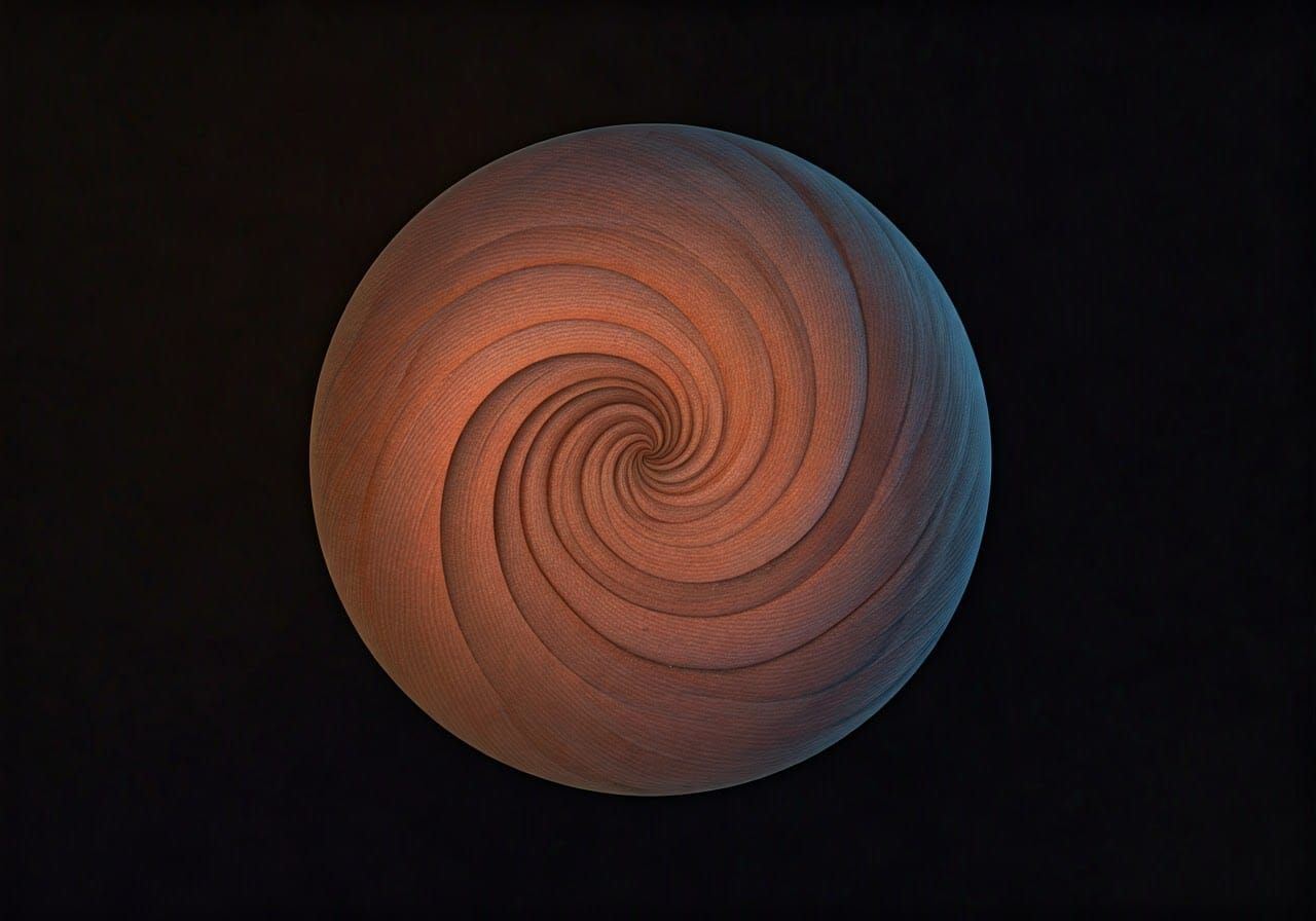 Abstract 3D Brain Scan in Contemporary Acrylics